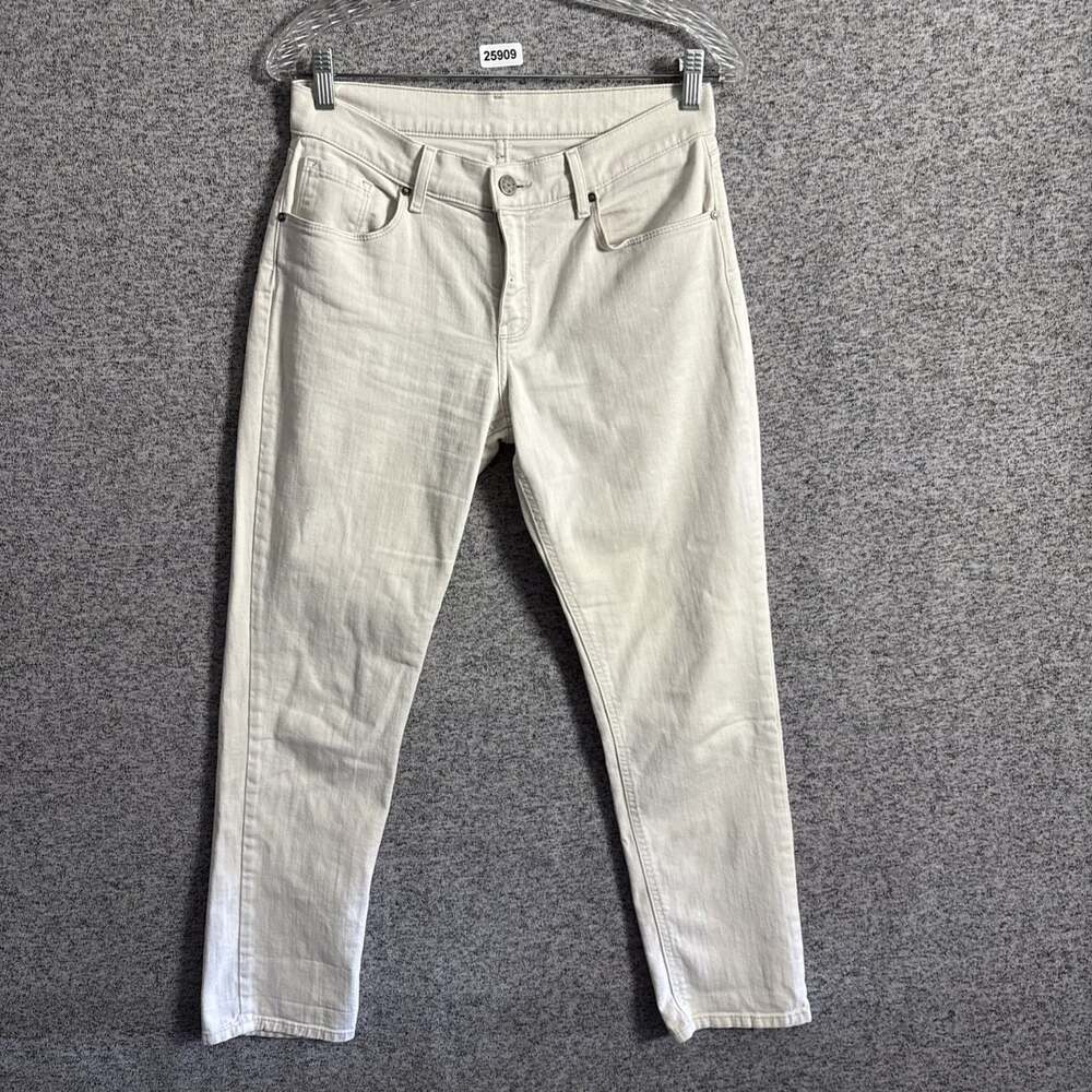 Mott & Bow Women's Size 28x28 Beige Mid-Rise Boyfriend Jeans
